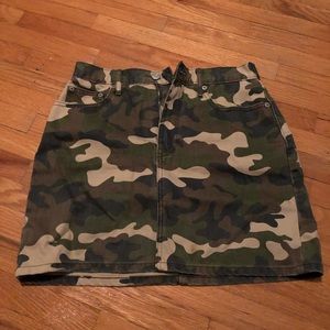 Camouflage mini skirt from Gap